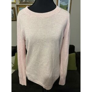 J CREW 100% Cashmere Crewneck Sweater Small Pink Style #K1313 New Spring